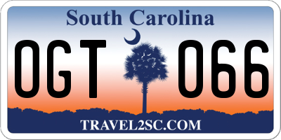 SC license plate OGT066