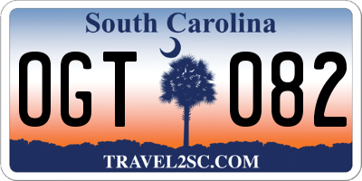 SC license plate OGT082
