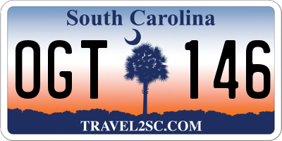 SC license plate OGT146