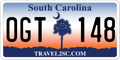 SC license plate OGT148