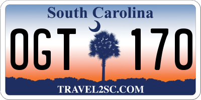 SC license plate OGT170