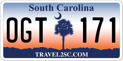 SC license plate OGT171
