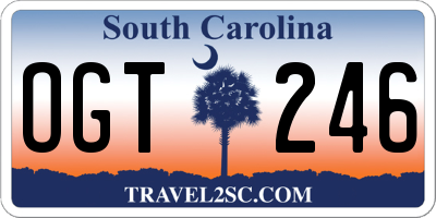 SC license plate OGT246
