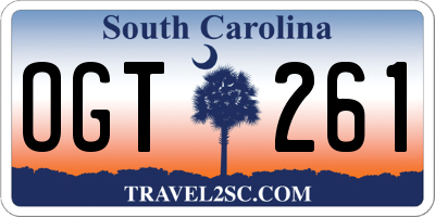 SC license plate OGT261