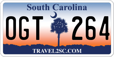 SC license plate OGT264