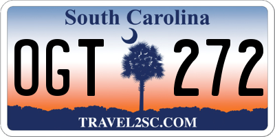 SC license plate OGT272