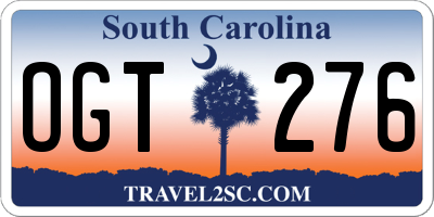 SC license plate OGT276