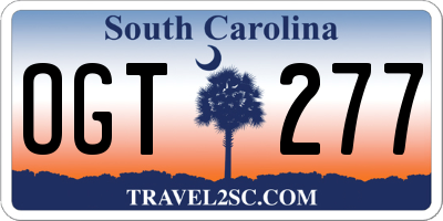 SC license plate OGT277