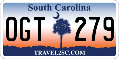 SC license plate OGT279