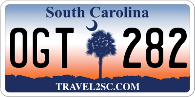 SC license plate OGT282