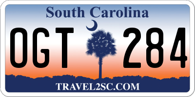 SC license plate OGT284