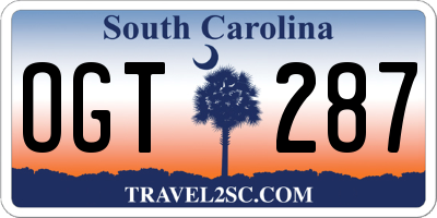 SC license plate OGT287