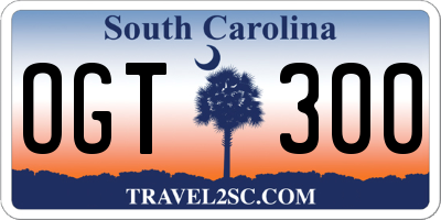 SC license plate OGT300