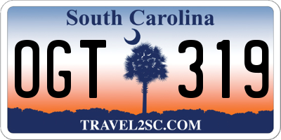 SC license plate OGT319