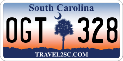 SC license plate OGT328