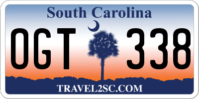 SC license plate OGT338