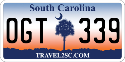 SC license plate OGT339