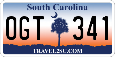 SC license plate OGT341