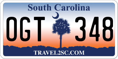 SC license plate OGT348