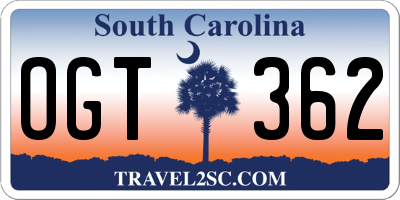 SC license plate OGT362