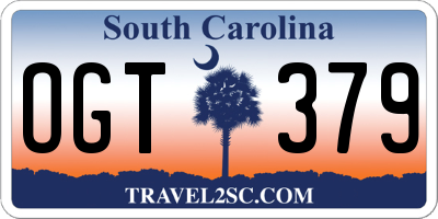 SC license plate OGT379
