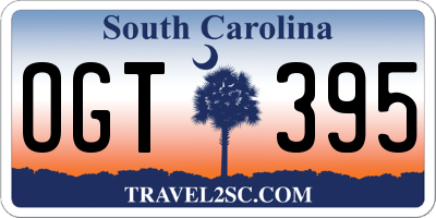 SC license plate OGT395