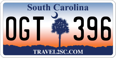 SC license plate OGT396