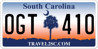 SC license plate OGT410
