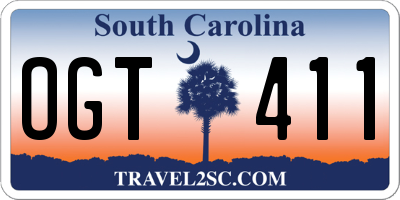 SC license plate OGT411