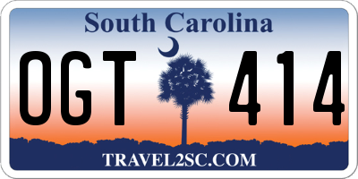 SC license plate OGT414