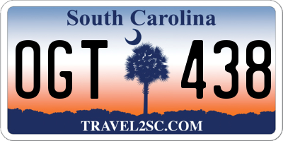 SC license plate OGT438