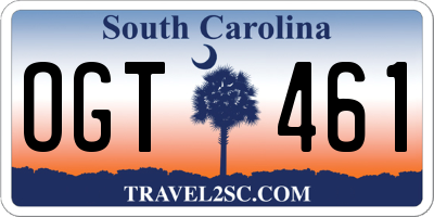 SC license plate OGT461