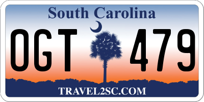 SC license plate OGT479