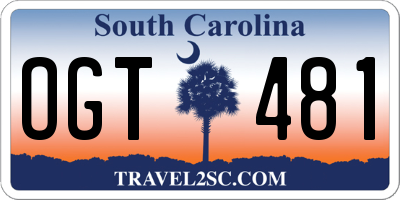 SC license plate OGT481