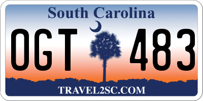 SC license plate OGT483