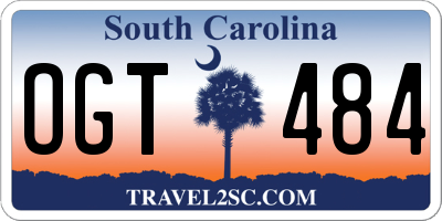 SC license plate OGT484