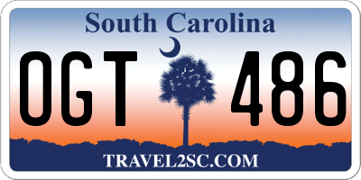 SC license plate OGT486