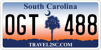 SC license plate OGT488