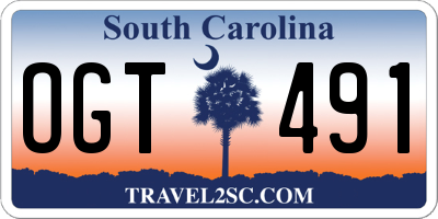SC license plate OGT491