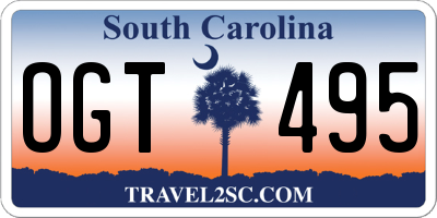 SC license plate OGT495