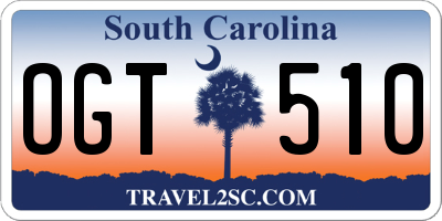 SC license plate OGT510