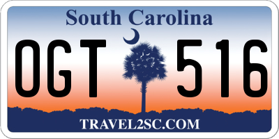 SC license plate OGT516