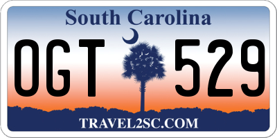 SC license plate OGT529