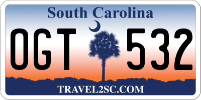 SC license plate OGT532