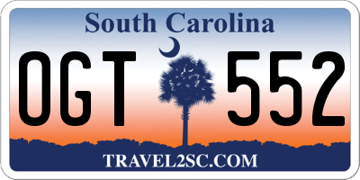 SC license plate OGT552