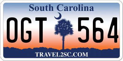 SC license plate OGT564