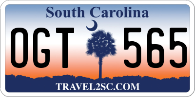 SC license plate OGT565