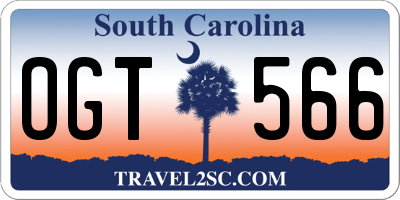 SC license plate OGT566