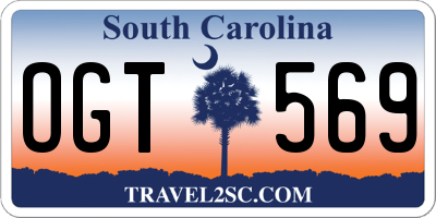 SC license plate OGT569