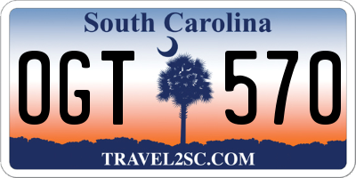SC license plate OGT570